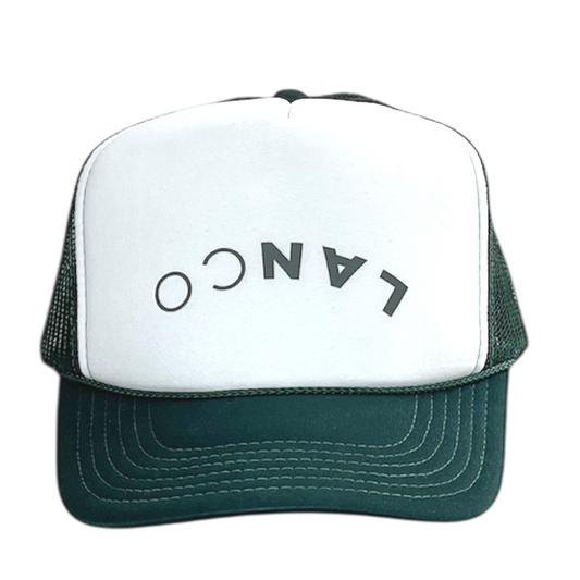 White and Green Trucker Hat